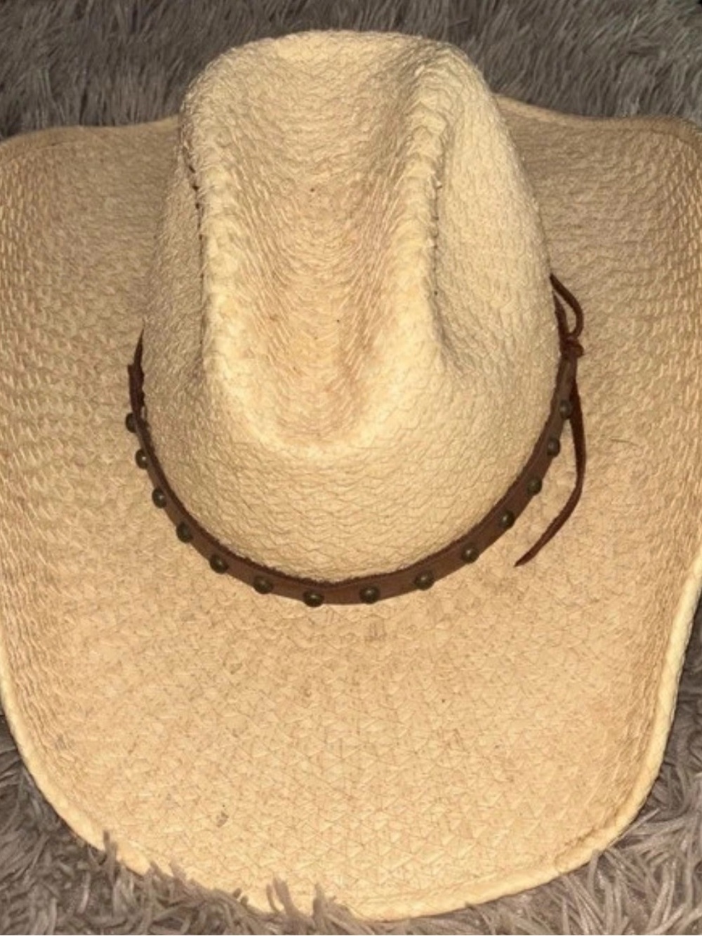 Sun Body Hats Handcrafted Guatemalan Palm Leaf Cowboy/Sun Hat Size 7 1/8 57